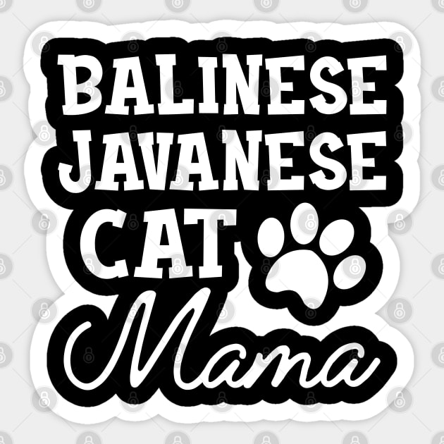 Balinese Javanese Cat Mama Sticker by KC Happy Shop